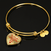 I DON'T HAVE A STEPDAUGHTER, BORN BEFORE I MET HER, SILVER OR GOLD FINISHED HEART SHAPED BANGLE BRACELET (RED ON TRANSPARENT) - podprintz.com