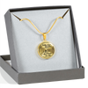 FATHER AND DAUGHTER - BEST FRIENDS FOR LIFE (BLACK ON TRANSPARENT) GOLD FINISHED NECKLACE - podprintz.com