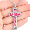 THE BEST KIND OF MOM, RAISES A DANCER - SILVER OR GOLD CROSS SHAPED NECKLACE LUXURY CHAIN (EO) - podprintz.com