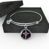 I Can Do All Things Through Christ - Silver Finished Circle Bangle Bracelet - podprintz.com