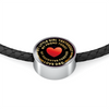 My Little Girl, Love Dad - Woven Double Braided Leather Bracelet - podprintz.com