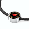 My Little Girl, Love Dad - Woven Double Braided Leather Bracelet - podprintz.com