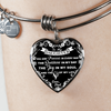 My Daughter, You are Precious (White on Black) - Silver Finished Heart Bangle Bracelet - podprintz.com