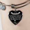 MY DAUGHTER YOU ARE PRECIOUS, SUNSHINE, JOY LOVE MOM - SILVER AND GOLD FINISHED HEART SHAPED NECKLACE (WHITE ON BLACK) - podprintz.com