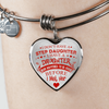 I DON'T HAVE A STEPDAUGHTER, SILVER OR GOLD FINISHED HEART SHAPED BANGLE BRACELET (RED ON TRANSPARENT) - podprintz.com