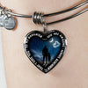 MY DAUGHTER, YOU ARE AMAZING, SILVER OR GOLD FINISHED HEART SHAPED BRACELET (MOON & STARS EDITION) - podprintz.com