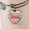 I DON'T HAVE A STEPDAUGHTER, SILVER OR GOLD FINISHED HEART SHAPED NECKLACE AND BANGLE BRACELET (RED ON TRANSPARENT) EO - podprintz.com