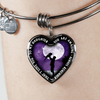 My Daughter, You are Amazing, Silver or Gold Finished Heart Shaped Bangle Bracelet (Purple Sky Moon Edition) - podprintz.com