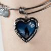 My Daughter, You are Amazing, Silver or Gold Finished Heart Shaped Necklace or Bracelet Moon & Stars (Engraving Option) - podprintz.com