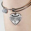 MY DAUGHTER YOU ARE PRECIOUS, SUNSHINE, JOY LOVE DAD - SILVER AND GOLD FINISHED HEART SHAPED NECKLACE AND BANGLE BRACELET (BLACK ON TRANSPARENT) EO - podprintz.com