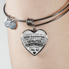 I DON'T HAVE A STEPDAUGHTER, SILVER OR GOLD FINISHED HEART SHAPED BANGLE BRACELET (BLACK ON TRANSPARENT) - podprintz.com