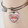 I DON'T HAVE A STEPDAUGHTER, SILVER OR GOLD FINISHED HEART SHAPED BANGLE BRACELET (RED ON TRANSPARENT) - podprintz.com