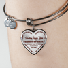 Daddy Loves You Father/Daughter Silver or Gold Finished Necklace or Bangle Bracelet Dark (Red on Transparent) - podprintz.com