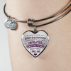 I DON'T HAVE A STEPDAUGHTER, SILVER OR GOLD FINISHED HEART SHAPED NECKLACE AND BANGLE BRACELET (PURPLE ON TRANSPARENT) EO - podprintz.com