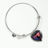 My Daughter, You are Amazing, Silver or Gold Finished Heart Shaped Bracelet (Full Moon Beach Black Edition) - podprintz.com