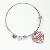 I DON'T HAVE A STEPDAUGHTER, BORN BEFORE I MET HER, SILVER OR GOLD FINISHED HEART SHAPED BANGLE BRACELET (RED ON TRANSPARENT) - podprintz.com
