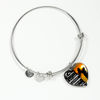 My Daughter, You are Amazing, Love Dad (Sunset Lift) - Silver Finished Heart Bangle Bracelet - podprintz.com