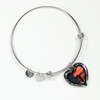 My Daughter, You are Amazing, Silver or Gold Finished Heart Shaped Bangle Bracelet (Ocean Deck Sunset Edition) - podprintz.com