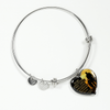 My Daughter, You are Amazing, Love Dad (Walk in Field) - Silver Finished Heart Bangle Bracelet - podprintz.com