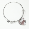Daddy Loves You Father/Daughter Silver or Gold Finished Necklace or Bangle Bracelet Dark (Red on Transparent) - podprintz.com