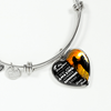 My Daughter, You are Amazing, Love Dad (Sunset Lift) - Silver Finished Heart Bangle Bracelet - podprintz.com