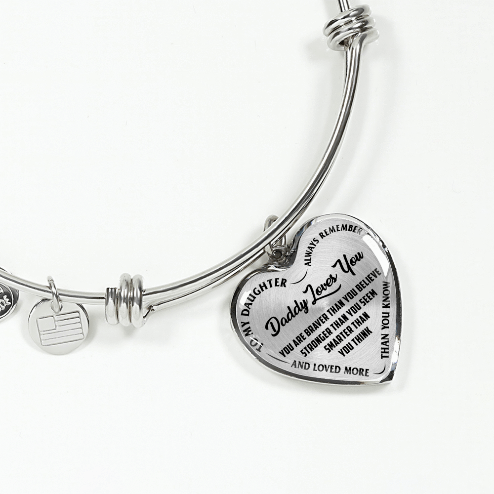 Daddy Loves You Father/Daughter Necklace Black on Transparent - podprintz.com