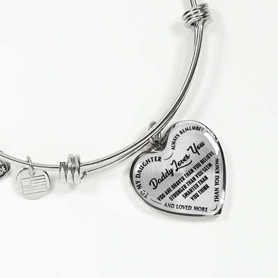 Daddy Loves You Father/Daughter Necklace Black on Transparent - podprintz.com