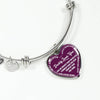 Daddy Loves You Father/Daughter Necklace Purple w/ White Text - podprintz.com