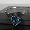 My Daughter, You are Amazing, Silver or Gold Finished Heart Shaped Necklace or Bracelet Moon & Stars (Engraving Option) - podprintz.com