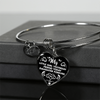 MY LITTLE GIRL YESTERDAY - FRIEND TODAY - DAUGHTER FOREVER - SILVER HEART BANGLE BRACLET - podprintz.com