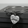 I DON'T HAVE A STEPDAUGHTER, SILVER OR GOLD FINISHED HEART SHAPED BANGLE BRACELET (BLACK ON TRANSPARENT) - podprintz.com