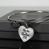 ROCKIN' THE SPOILED, WIFE LIFE - SILVER AND GOLD FINISHED HEART SHAPED BANGLE BRACELET AND NECKLACE (BLACK TEXT ON TRANSPARENT) EO - podprintz.com