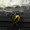 My Daughter, You are Amazing, Love Dad (Walk in Field) - Silver Finished Heart Bangle Bracelet - podprintz.com