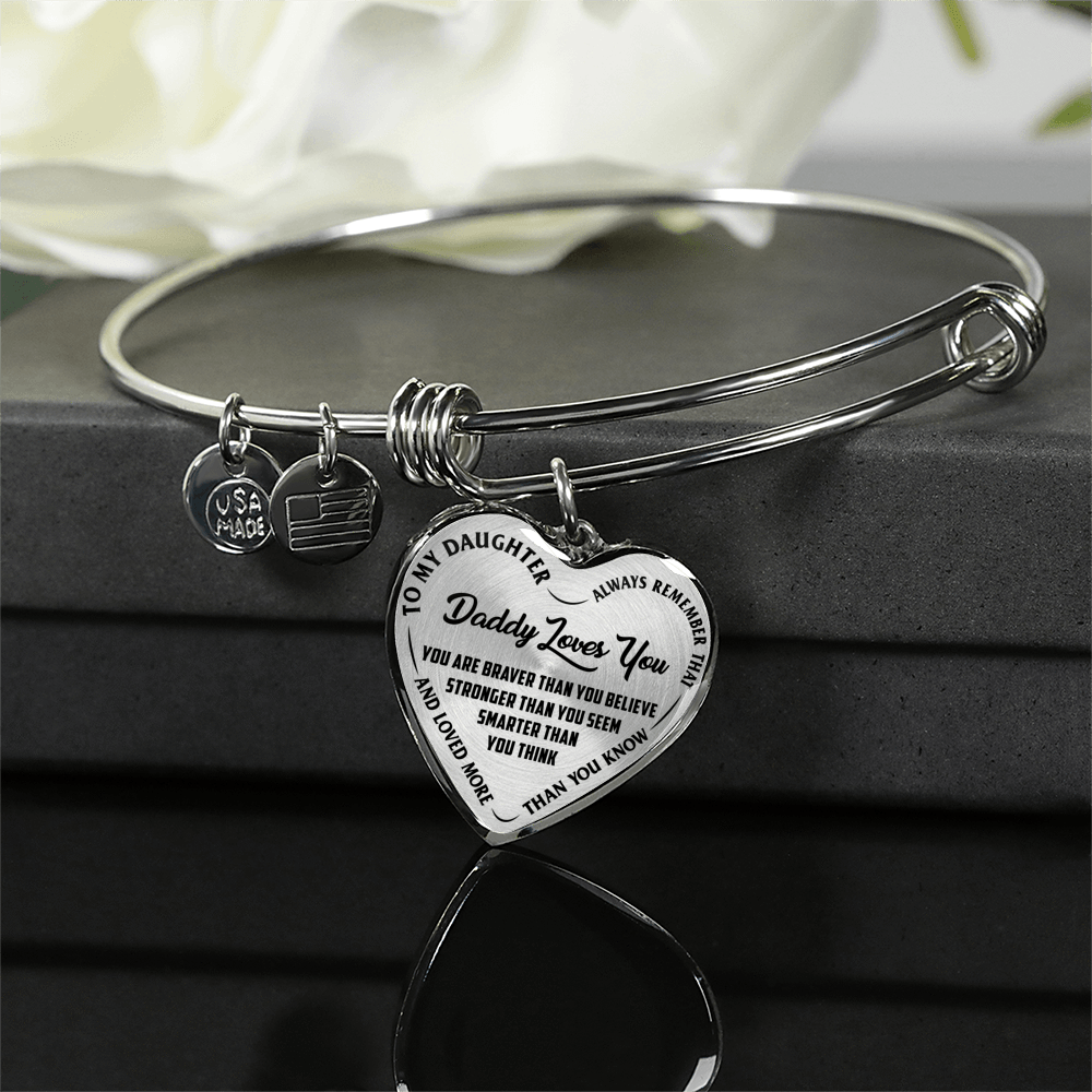 Daddy Loves You Father/Daughter Necklace Black on Transparent - podprintz.com