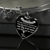 MY DAUGHTER YOU ARE PRECIOUS, SUNSHINE, JOY LOVE MOM - SILVER AND GOLD FINISHED HEART SHAPED NECKLACE (WHITE ON BLACK) - podprintz.com