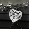 MY DAUGHTER YOU ARE PRECIOUS, SUNSHINE, JOY LOVE DAD - SILVER AND GOLD FINISHED HEART SHAPED NECKLACE AND BANGLE BRACELET (BLACK ON TRANSPARENT) EO - podprintz.com