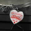 I DON'T HAVE A STEPDAUGHTER, SILVER OR GOLD FINISHED HEART SHAPED NECKLACE AND BANGLE BRACELET (RED ON TRANSPARENT) EO - podprintz.com