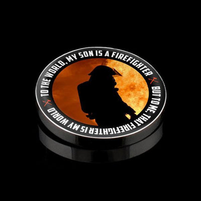 My Son, My World, The Firefighter Silver or Gold Finished Necklace or Bangle Bracelet (Engraving Option) - podprintz.com