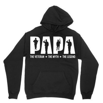 Papa: Veteran, Myth, Legend Shirt, Hoodie, Sweater (Father/Grandfather Gift) - podprintz.com