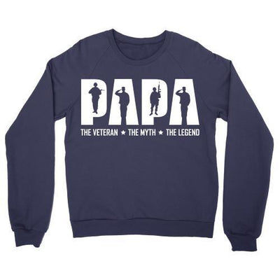 Papa: Veteran, Myth, Legend Shirt, Hoodie, Sweater (Father/Grandfather Gift) - podprintz.com