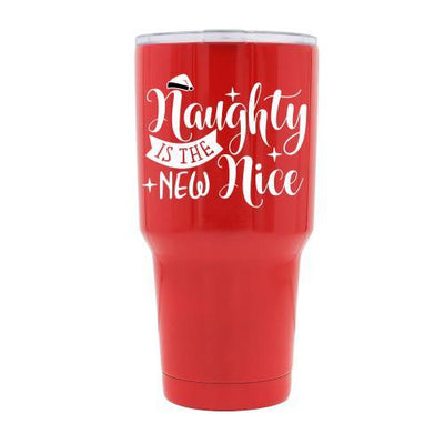 NAUGTHY IS THE NEW NICE - RED STAINLESS STEEL MUG - podprintz.com
