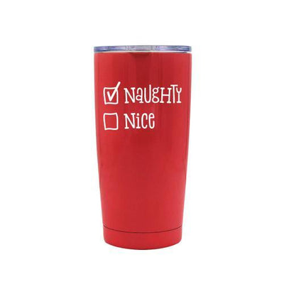 Naughty Nice - Red Stainless Steel Mug - podprintz.com