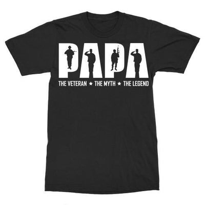 Papa: Veteran, Myth, Legend Shirt, Hoodie, Sweater (Father/Grandfather Gift) - podprintz.com