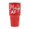 MERRY AF - RED STAINLESS STEEL MUG - podprintz.com