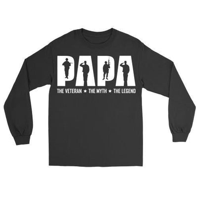 Papa: Veteran, Myth, Legend Shirt, Hoodie, Sweater (Father/Grandfather Gift) - podprintz.com