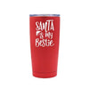Santa Is My Bestie - Red Stainless Steel Mug - podprintz.com
