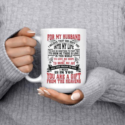 I BELIEVE THAT GOD SENT YOU - HUSBAND COFFEE MUG - podprintz.com