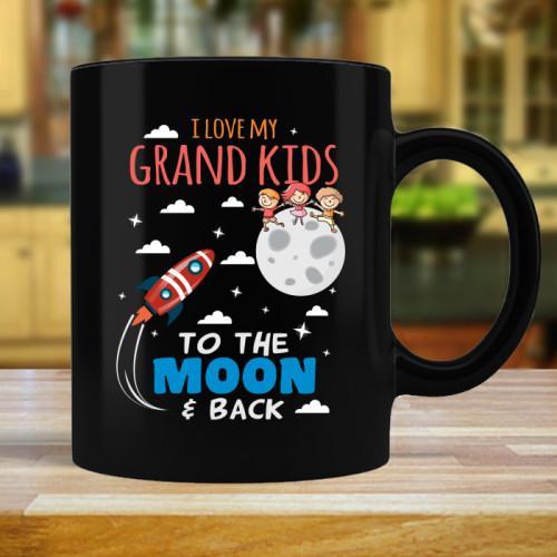 I LOVE MY GRAND KIDS TO THE MOON AND BACK - COFFEE MUG - podprintz.com