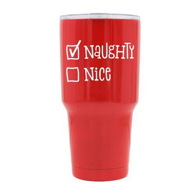 Naughty Nice - Red Stainless Steel Mug - podprintz.com