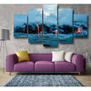 Kalapana Lava Flow Hawaii 5 Piece Canvas Wall Art (Made in the USA) - podprintz.com